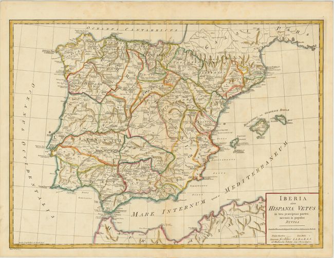 Iberia sive Hispania Vetus in Tres Praecipuas Partes necnon in Populos Divisa
