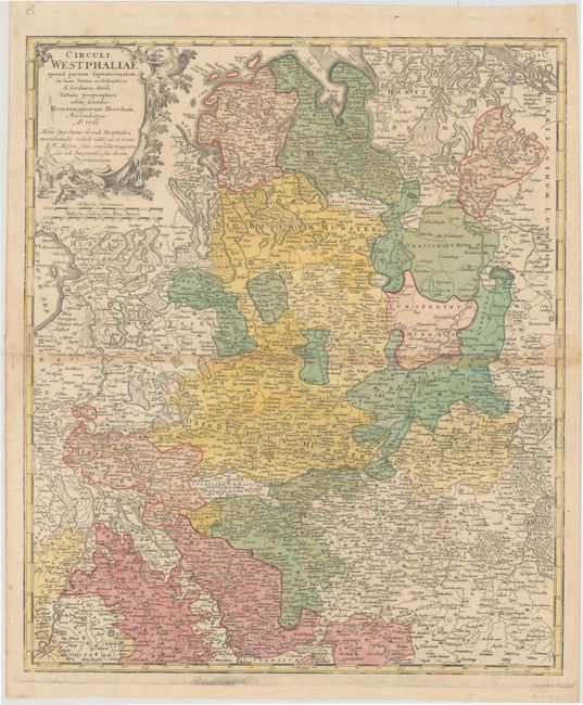 Circuli Westphaliae quoad Partem Septentrionalem in suos Status Ecclesiasticos & Seculares Divisi Tabula Geographica