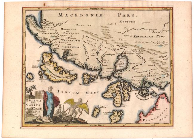 Epirus hodie Canina cum Mares Ionii Insulis Corcyra seu Corfu Cephalenia seu Cefalogna etc.