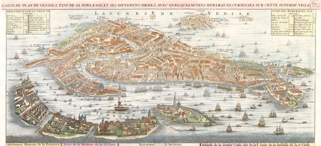 Carte du Plan de Venise, l'Etat de sa Noblesse, et ses Differens Degrez, avec Quelques autres Remarques Curieuses sur cette Superbe Ville