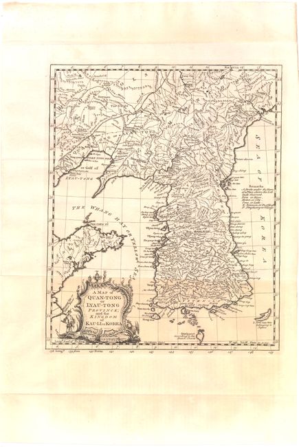 A Map of Quan-Tong or Lyau-Tong Province; and the Kingdom of Kau-Li or Korea