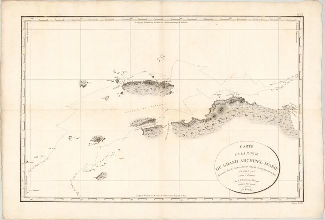 Carte de la Partie du Grand Archipel d'Asie Reconnue par le Contre - Amiral Bruny - Dentrecasteaux, en 1792 et 1793