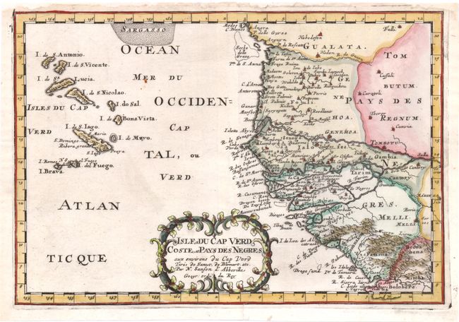 Isles du Cap Verd Coste, et Pays des Negres aux Environs du Cap Verd Tires de Sanut, de Blomart, etc.