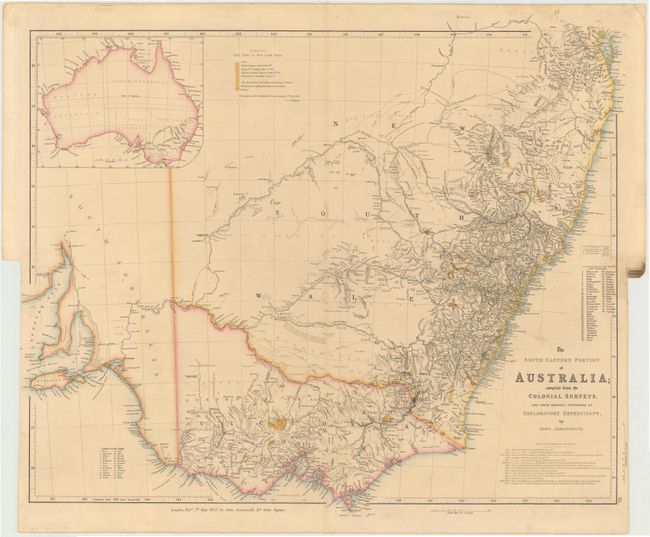 The South Eastern Portion of Australia; compiled from the Colonial Surveys, and from details furnished by Exploratory Expeditions