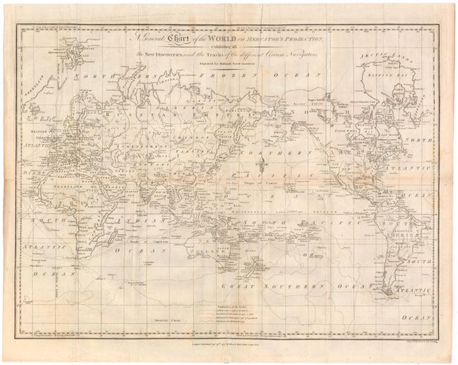 A General Chart of the World on Mercator's Projection, Exhibiting all the New Discoveries, and the Tracks of the Different Circum Navigators