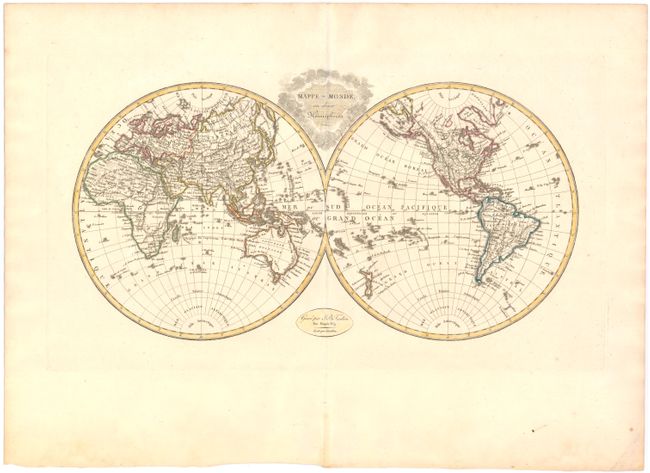 Mappe-Monde en Deux Hemispheres