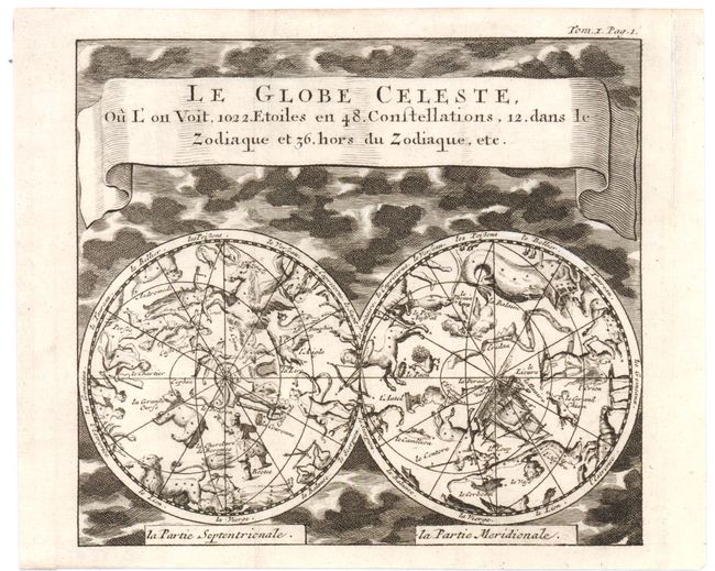 Le Globe Celeste ou l'On Voit, 1022 Etoiles en 48 Constellations, 12 dans le Zodiaque et 36 hors du Zodiaque, etc.