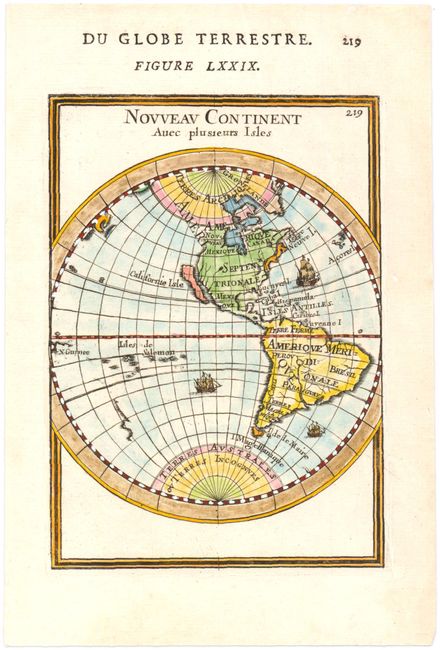 Nouveau Continent avec Plusieurs Isles et Mers