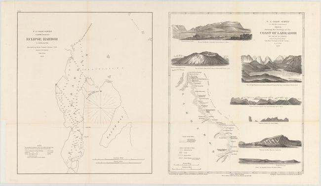 Eclipse Harbor Labrador [on sheet with] Sketch Showing the Geology of the Coast of Labrador
