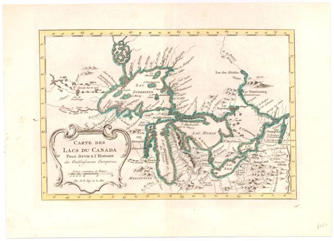 Carte des Lacs du Canada pour Servir a l'Histoire des Etablissemens Europeens