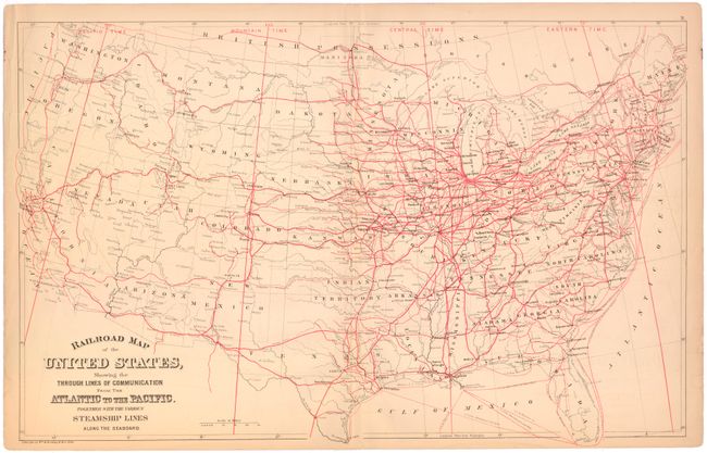 quot Railroad Map of the United States - 144 055A