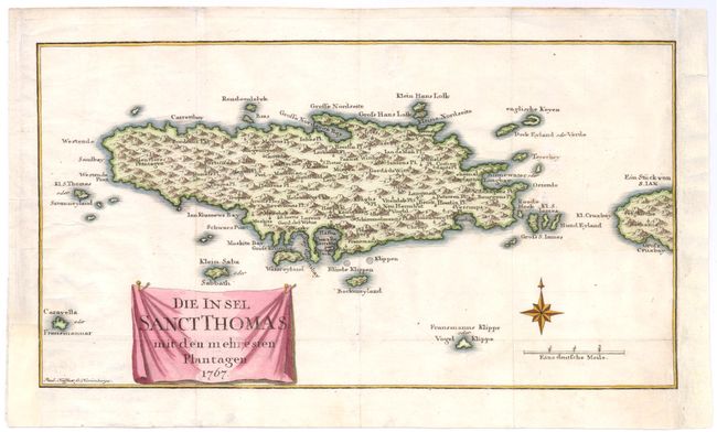 Die Insel Sanct Thomas mit den mehresten Plantagen
