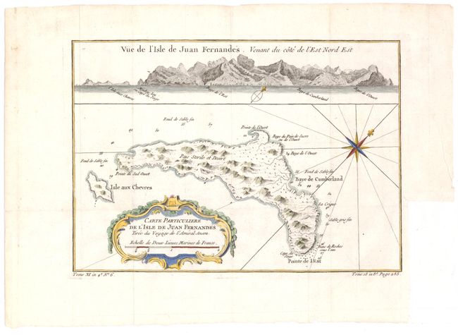 Carte Particuliere de l'Isle de Juan Fernandes Tiree du Voyage de l'Amiral Anson