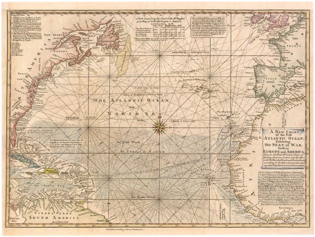 A New Chart of the Vast Atlantic Ocean; Exhibiting the Seat of War, both in Europe and America