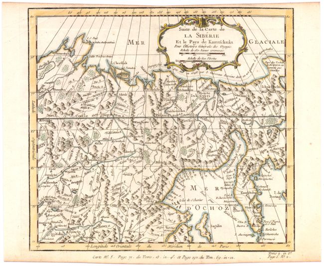 Suite de la Carte de la Siberie et le Pays de Kamtschatka pour l'Histoire Generale des Voyages