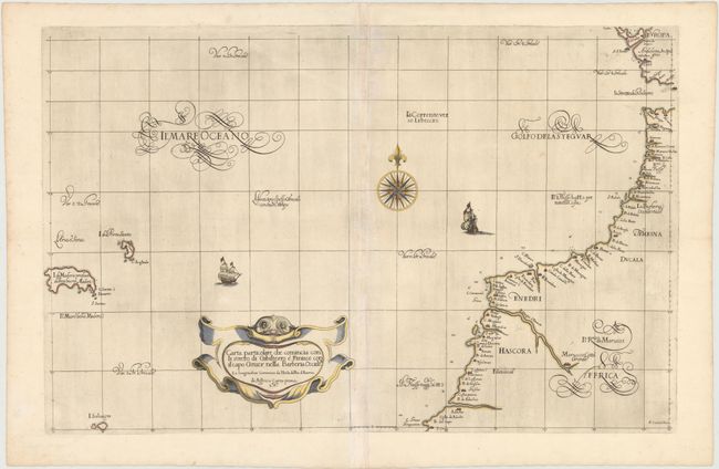 Carta Particolare che Comincia con li Stretto di Gibilterro e Finisce con il Capo Gruer nella Barberia Occide