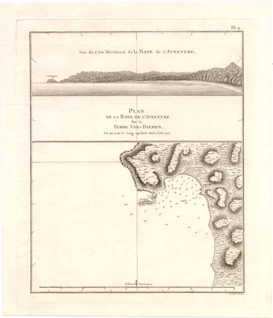 Plan de la Baye de l'Aventure sur la Terre Van-Diemen