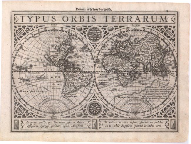 Typus Orbis Terrarum [in set with] Americae Descriptio [and] Africae Descriptio [and] Asia [and] Europae Nova Tabula