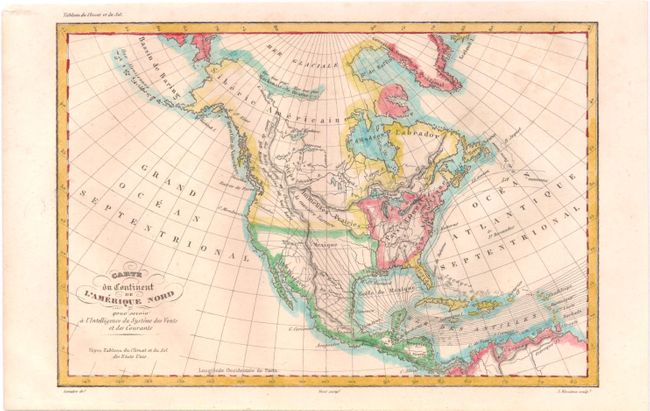 Carte du Continent de l'Amerique Nord pour Servir a l'Intelligence du Systeme des Vents et des Courants
