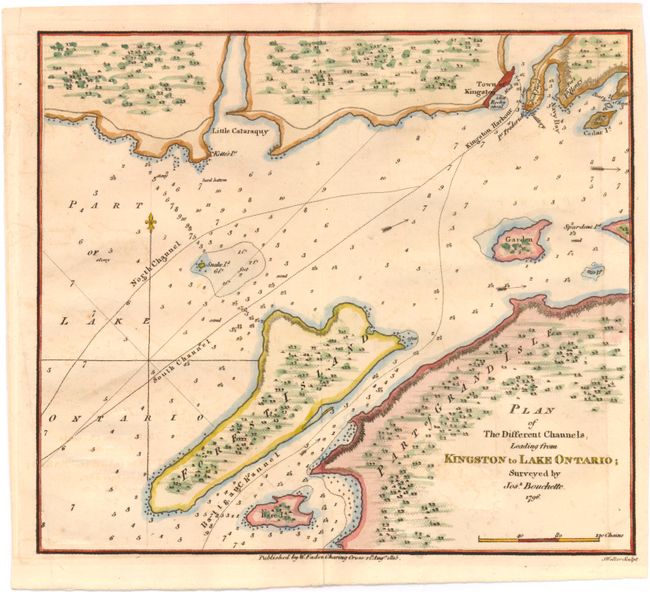 Plan of the Different Channels, Leading from Kingston to Lake Ontario; Surveyed by Josh. Bouchette. 1796