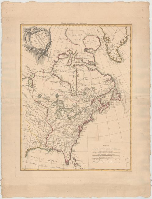 Partie de l'Amerique Septentrionale, qui Comprend le Canada, la Louisiane, le Labrador, le Groenland, la Nouvelle Angleterre, la Floride &c.