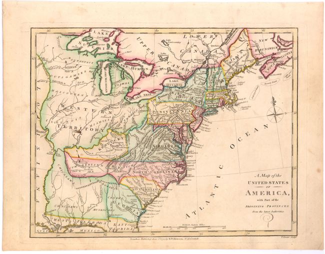 A Map of the United States of America, with Part of the Adjoining Provinces from the Latest Authorities