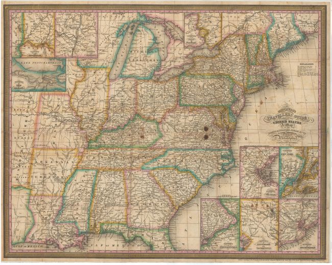 Mitchell's Travellers Guide through the United States. A Map of the Roads, Distances, Steam Boat & Canal Routes &c.