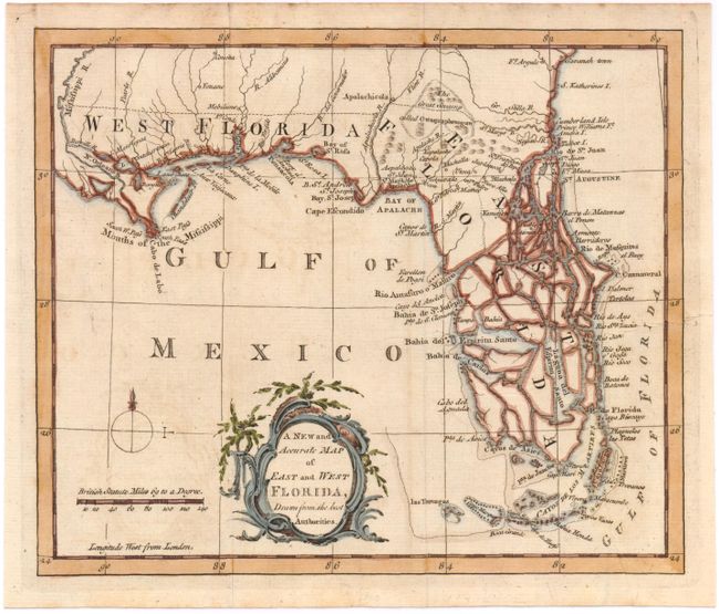 A New and Accurate Map of East and West Florida, Drawn from the Best Authorities
