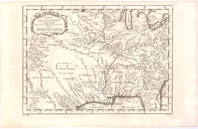 Carte de la Louisiane et Pays Voisins pour Servir a l'Histoire Generale des Voyages