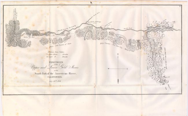 Positions of the Upper and Lower Gold Mines on the South Fork of the American River, California. July 20th, 1848 [and] Upper Mines [on sheet with] Lower Mines or Mormon Diggings