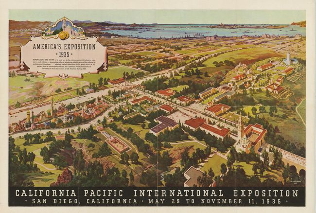 America's Exposition 1935 Symbolizing the Dawn of a New Era in the Advancement of Industry, Commerce and Culture...