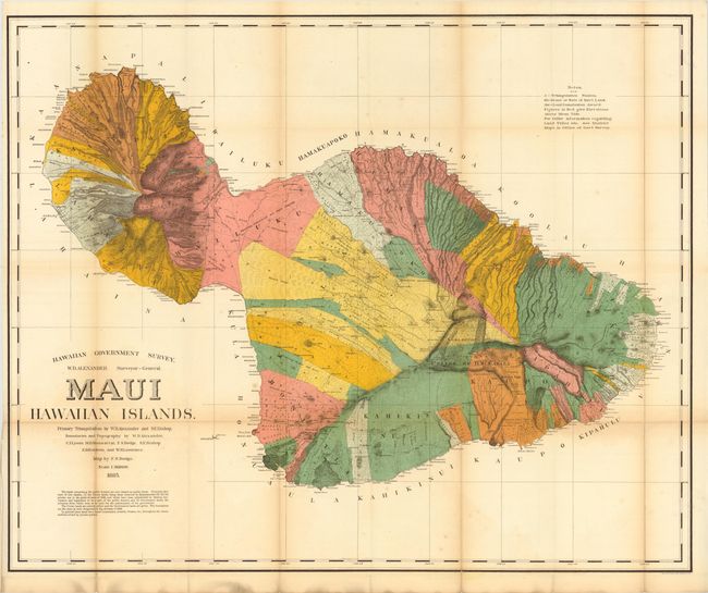 Hawaiian Government Survey.  W. D. Alexander Surveyor-General.  Maui Hawaiian Islands
