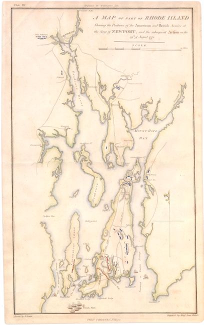 A Map of Part of Rhode Island Shewing the Position of the American and British Armies at the Siege of Newport, and the Subsequent Action on the 29th of August 1778