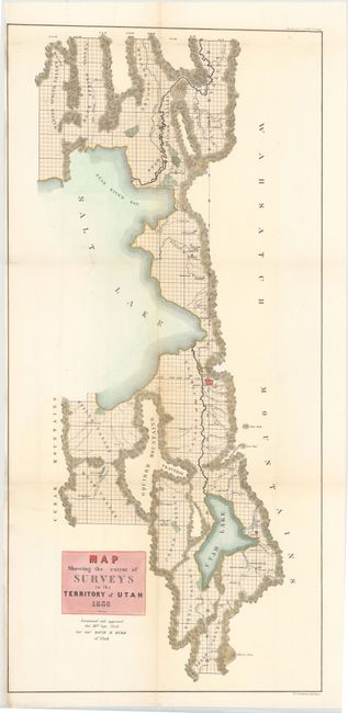 Map Showing the Extent of Surveys in the Territory of Utah