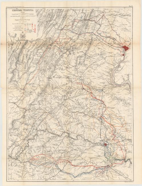 Central Virginia Showing Lieut. Genl. U.S. Grant's Campaign and Marches of the Armies under his Command in 1864-5