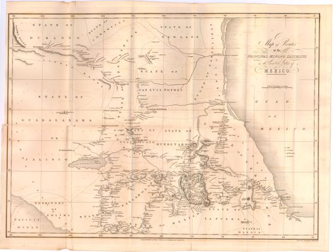 Map of Routes to the Principal Mining Districts in the Central States of Mexico