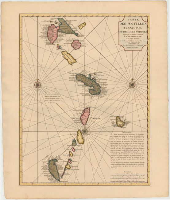 Carte des Antilles Francoises et des Isles Voisines Dressee sur les Memoires Manuscrits de Mr. Petit Ingenieur du Roy, et sur quelques Observations