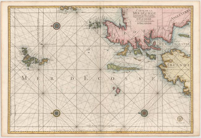 Carte de la Mer d'Ecosse Contenant les Isles et Costes Septentrionales et Occidentales d'Ecosse et les Costes Septentrionales d'Irlande