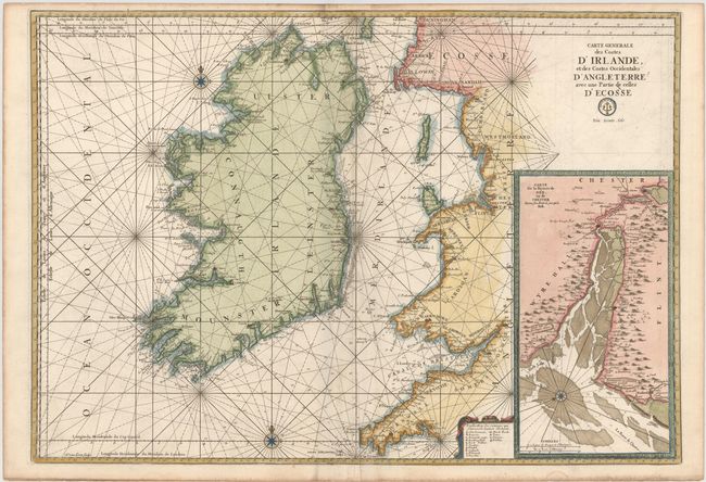 Carte Generale des Costes d'Irlande, et des Costes Occidentales d'Angleterre avec une Partie de Celles d'Ecosse