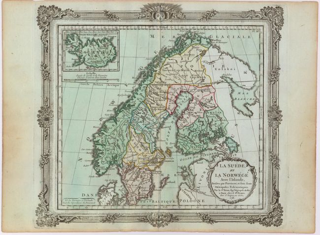La Suede et la Norwege avec lIslande, divisees par Provinces, et sous deux Metropoles Eclesiastiques