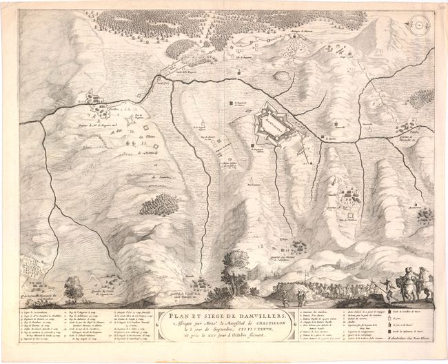 Plan et Siege de Damvillers, Assiegee par Monsr. Le Mareschal de Chastillon...