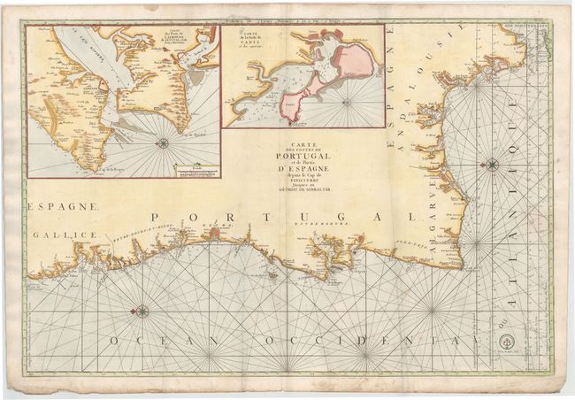 Carte des Costes de Portugal et de Partie d'Espagne Depuis le Cap de Finisterre Jusques au Detroit de Gibraltar