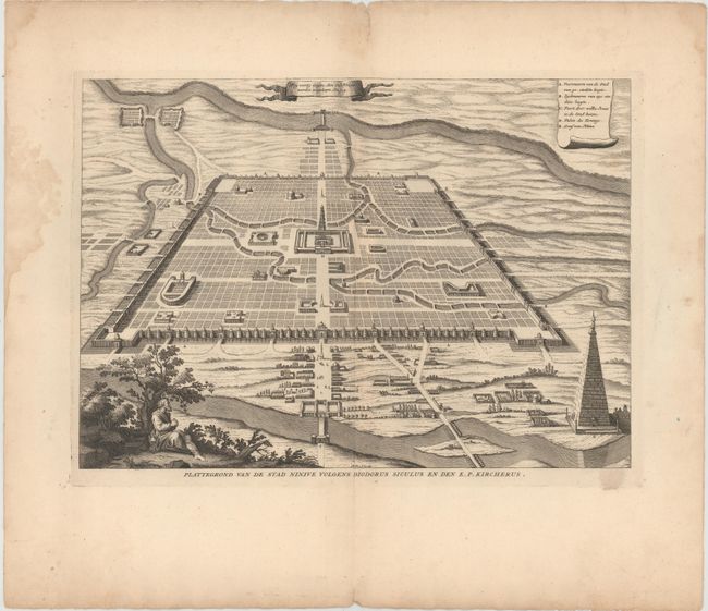 Plattegrond van de Stad Ninive volgens Diodorus Siculus en den E. P. Kircherus