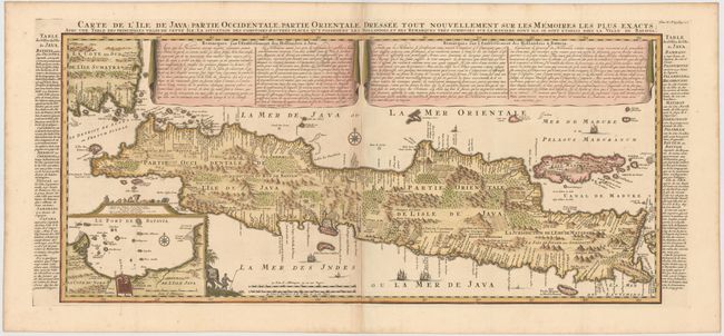 Carte de l'Ile de Java: Partie Occidentale, Partie Orientale, Dressee tout Nouvellement sur les Memoires les Plus Exacts
