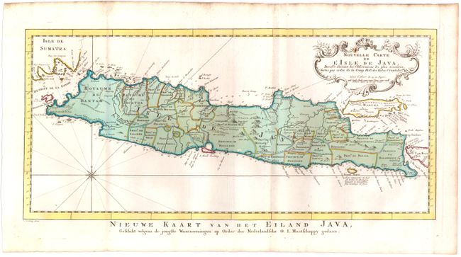 Nouvelle Carte de l'Isle de Java, Dresee Suivant les Observations les Plus Recentes, Faites par Ordre de la Comp. Holl. des Indes Orientales