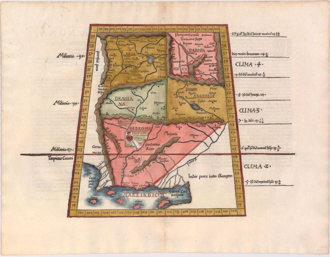 [Title on Verso] Tabula Nona Asiae Continentur, Aria, Paropanisadae, Drangiana, Arachosia, & Gedrosia