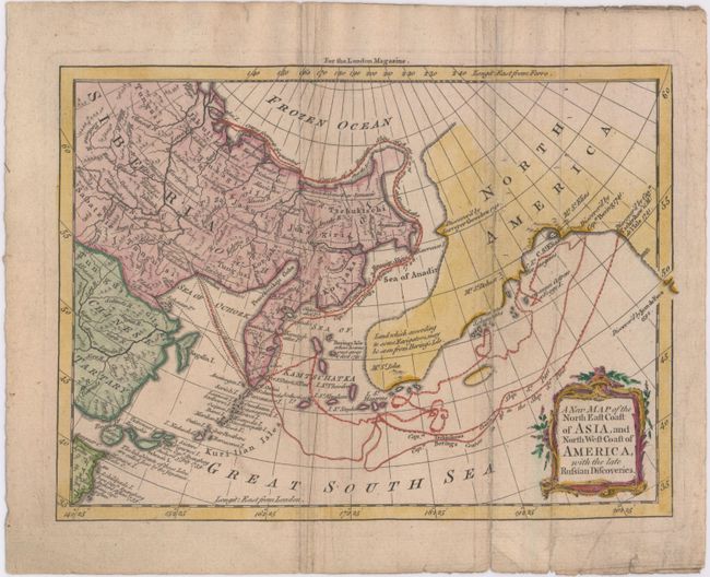 A New Map of the North East Coast of Asia, and North West Coast of America, with the Late Russian Discoveries