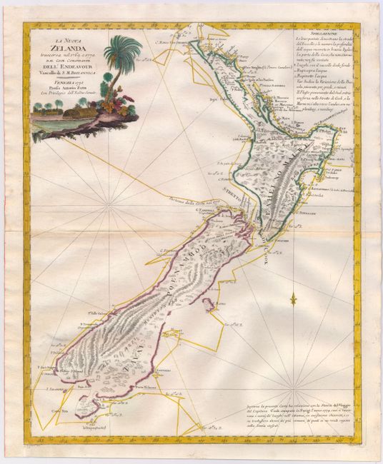 La Nuova Zelanda Trascorsa nel 1769. e 1700. Dal cook Comandante dell' Endeavour Vascello di S. M. Britannica