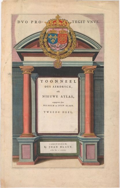 Toonneel des Aerdrycx, oft Nieuwe Atlas, Uytgegeven door Wilhelm en Joan Blaeu. Tweede Deel