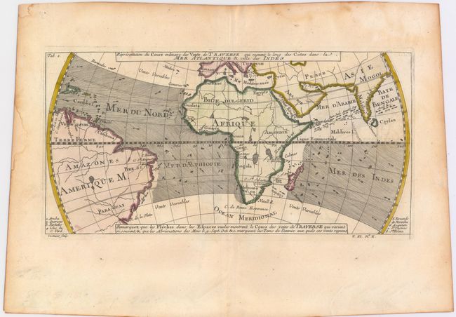 Representation du Cours Ordinaire des Vents de Traverse qui Regnent le Long des Cotes dans la Mer Atlantique & Celle des Indes [and] Representation du Cours Ordinaire des Vents de Traverse qui Regnent sur les Cotes dans la Grande Mer du Sud